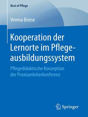 cover image of Kooperation der Lernorte im Pflegeausbildungssystem